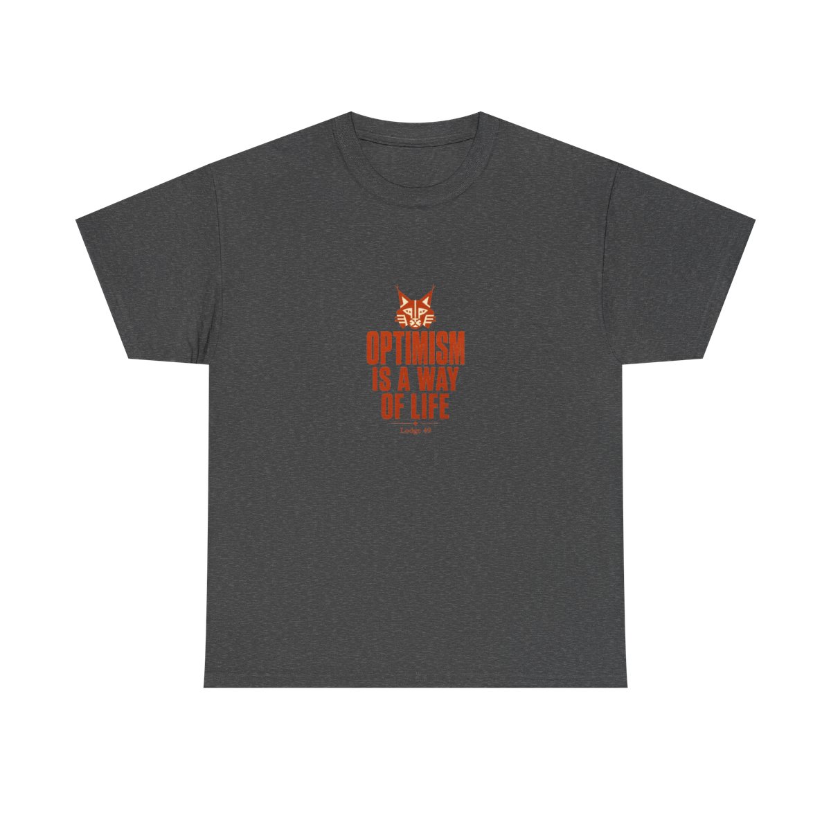 Lodge 49 "Optimism is a way of life" Unisex Tee - alternate angle 4, merchandise