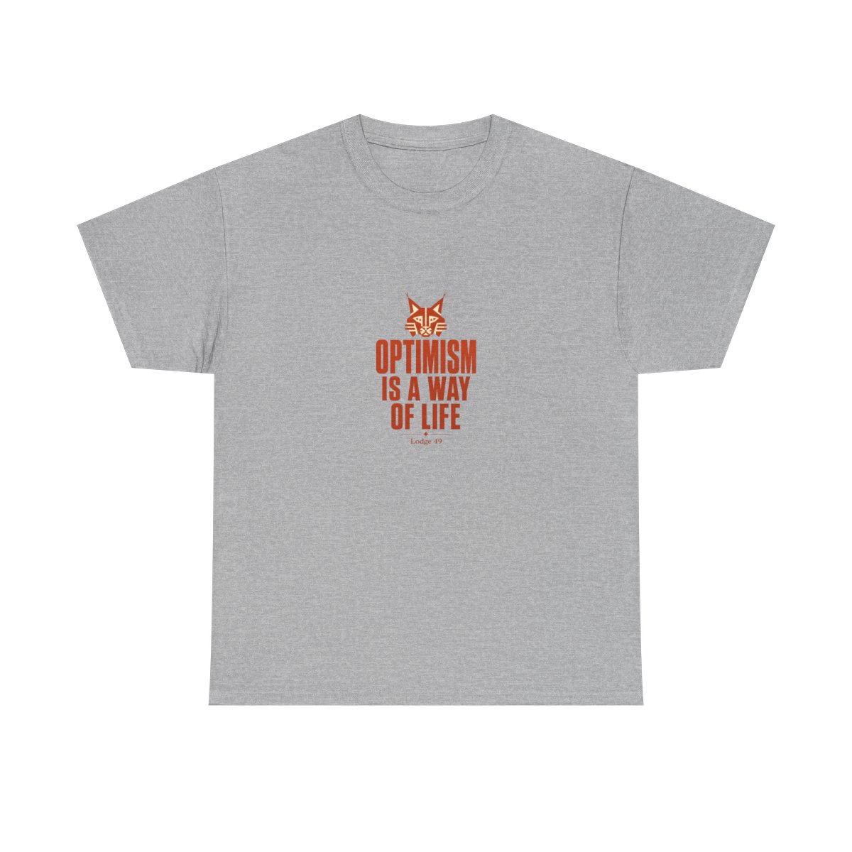 Lodge 49 "Optimism is a way of life" Unisex Tee - alternate angle 3, merchandise