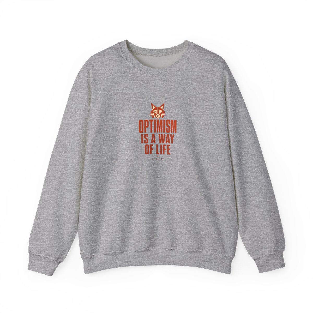 Lodge 49 "Optimism is a way of life" Crewneck - alternate angle 3, merchandise