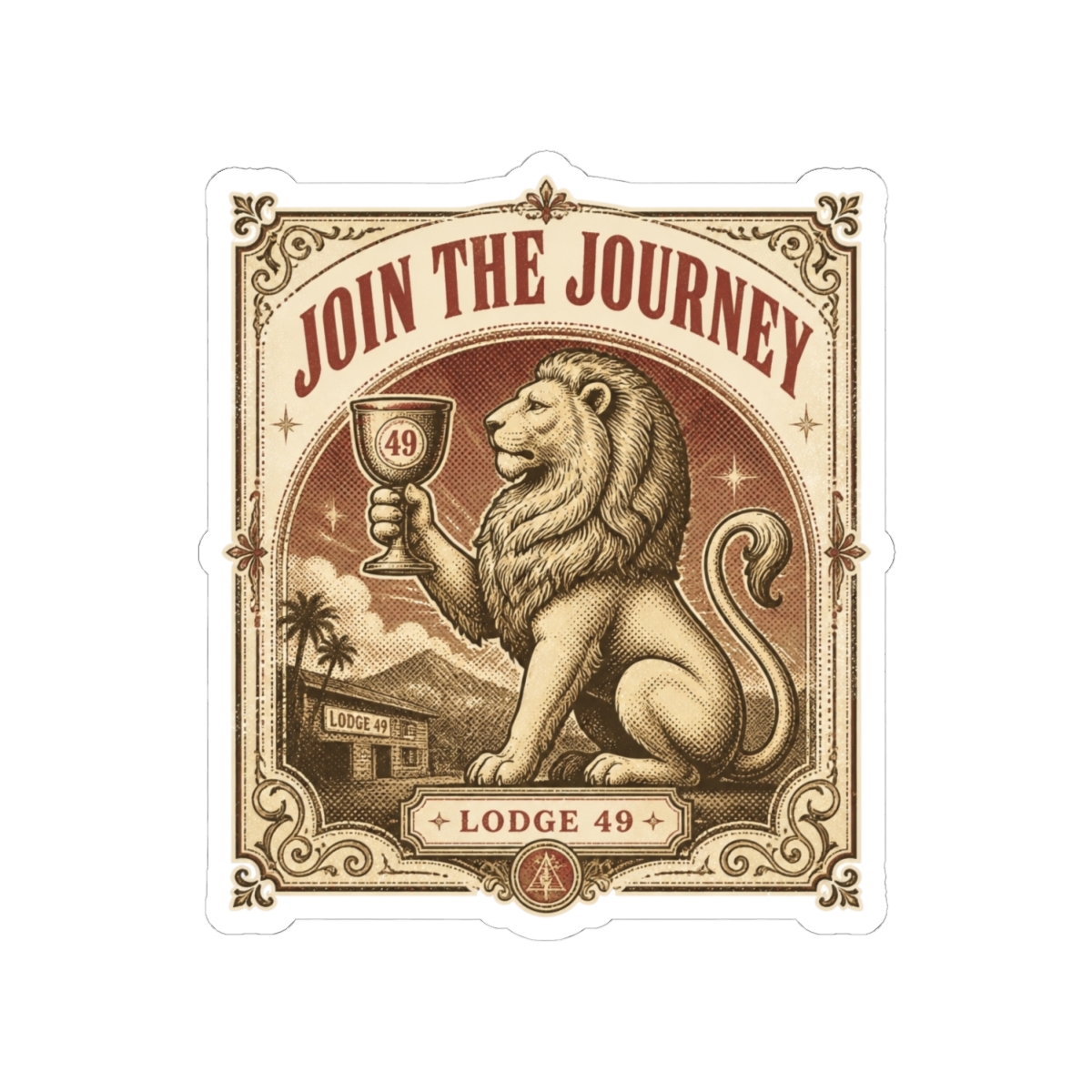 Lodge 49 "Join the Journey" Sticker - alternate angle 2, merchandise